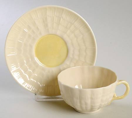 Tridacna Yellow (No Trim) Flat Cup & Saucer Set
