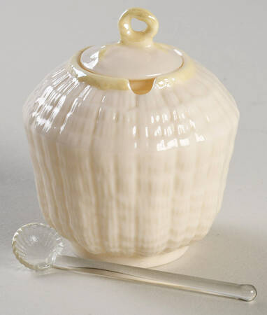 Tridacna Yellow (No Trim) Mustard Jar & Lid with Spoon