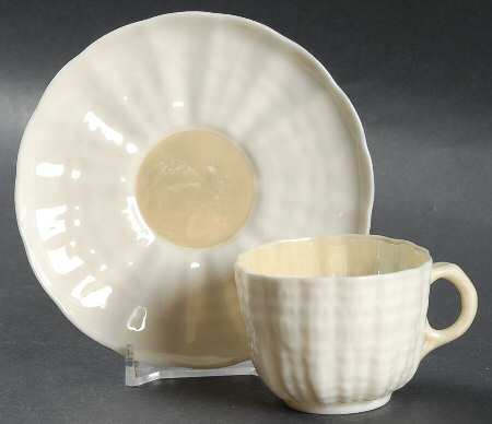 Tridacna Yellow (No Trim) Flat Demitasse Cup & Saucer Set