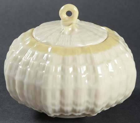 Tridacna Yellow (No Trim) Sugar Bowl & Lid