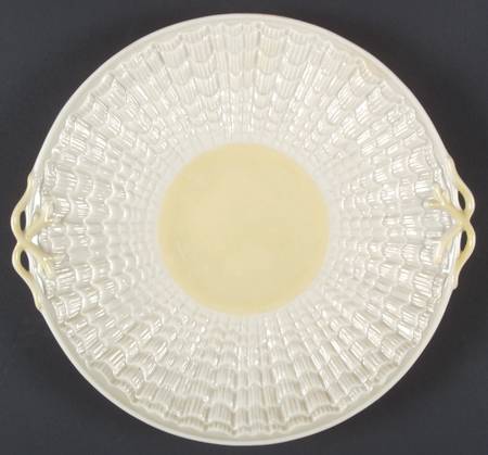Tridacna Yellow (No Trim) Handled Cake Plate