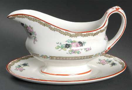 1093 Gravy Boat with Attached Underplate