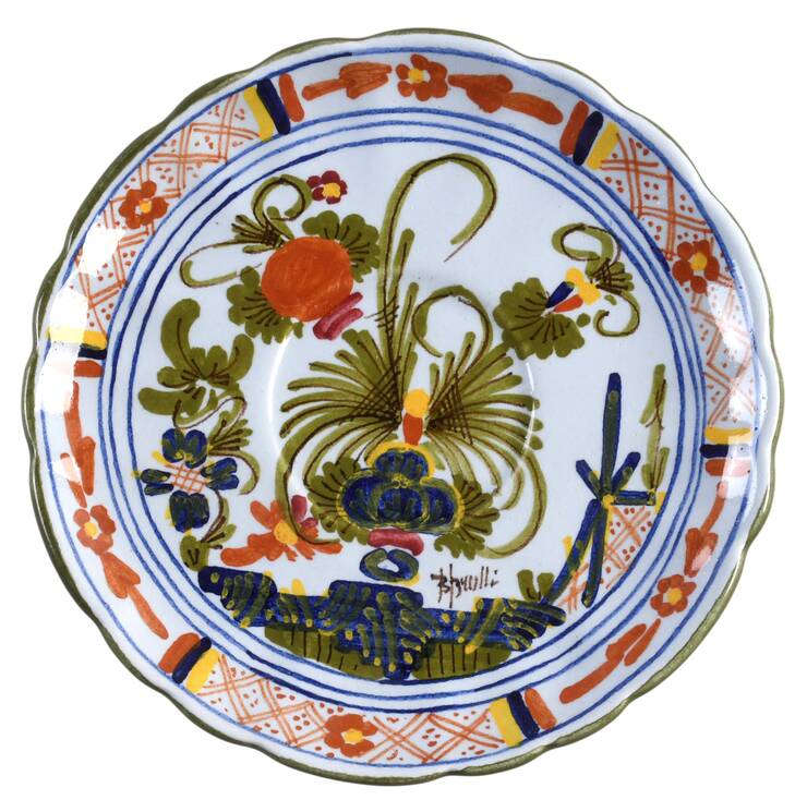 Blue Carnation Saucer