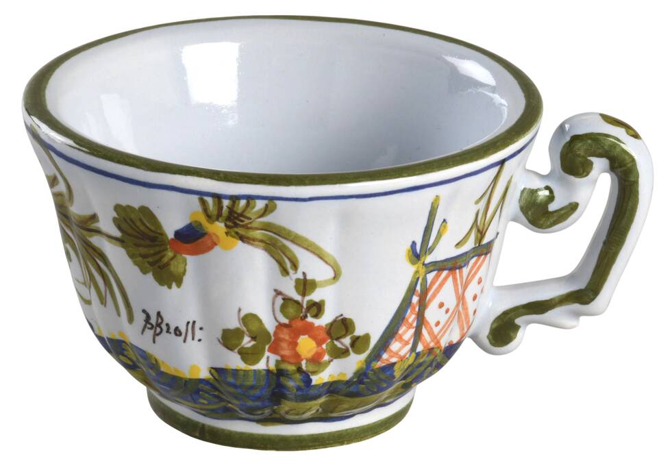 Blue Carnation Flat Cup