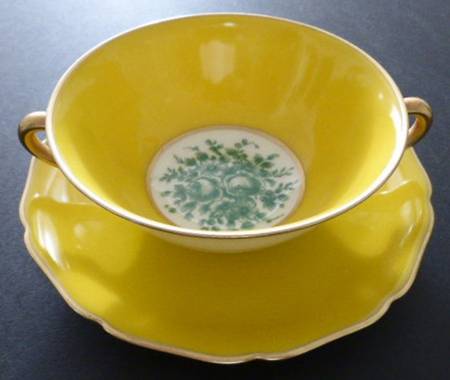 7513 Flat Cream Soup Bowl & Saucer Set