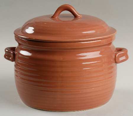 Rhythm Terra Cotta Bean Pot & Lid