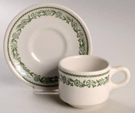 Kenmore (No Trim) Flat Cup & Saucer Set