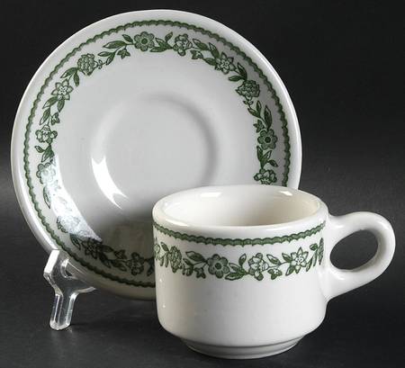 Kenmore (No Trim) Flat Cup & Saucer Set