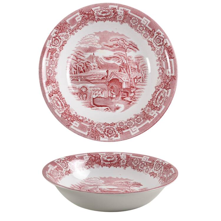 Old English Pink 9" Round Vegetable Bowl