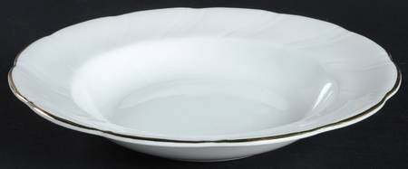 Gold Band Rim Soup Bowl