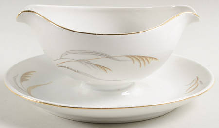 Wheatfield Gravy Boat with Attached Underplate