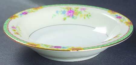 Celia Green Rim Fruit/Dessert (Sauce) Bowl