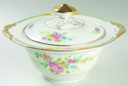 Celia Green Sugar Bowl & Lid
