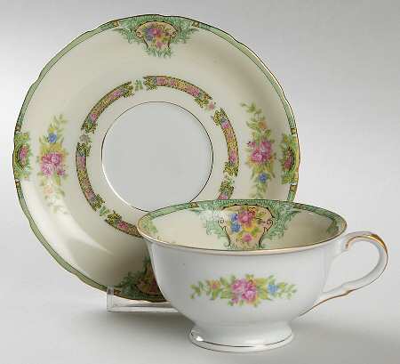 Marcia Green Footed Cup & Saucer Set