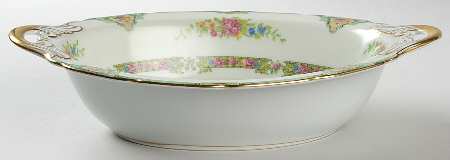 Marcia Green 11" Oval Vegetable Bowl