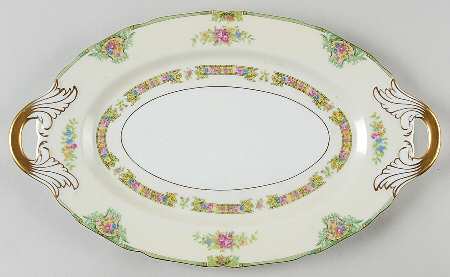 Marcia Green 14" Oval Serving Platter