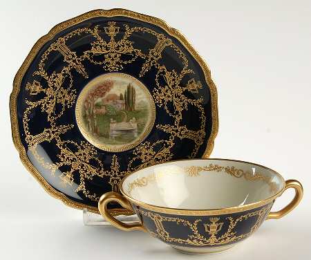 C776 Flat Cream Soup Bowl & Saucer Set