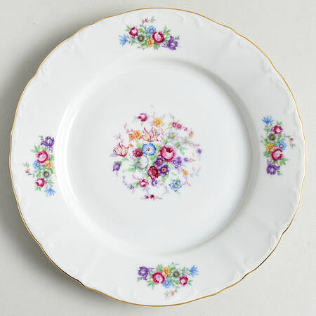 Bouquet (Small Floral, Scroll Edge) Salad Plate
