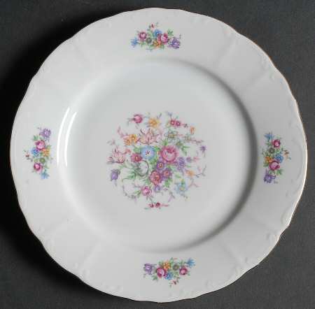 Bouquet (Small Floral, Scroll Edge) Bread & Butter Plate