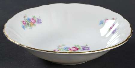 Bouquet (Small Floral, Scroll Edge) Fruit/Dessert (Sauce) Bowl