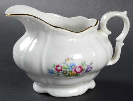 Bouquet (Small Floral, Scroll Edge) Creamer
