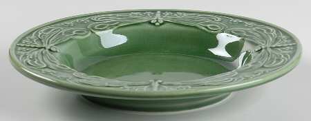 Dragonfly (Green) Large Rim Soup Bowl