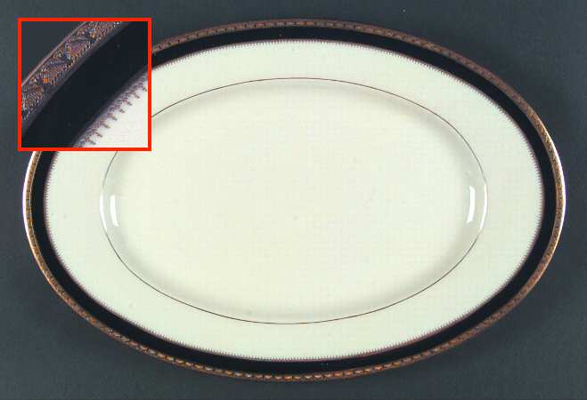 Fontainbleau Cream 12" Oval Serving Platter