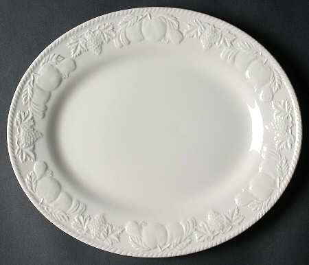 Lincoln White 12" Oval Serving Platter