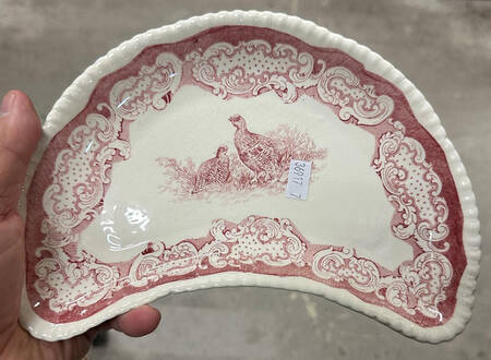 Athena Red Crescent Salad Plate