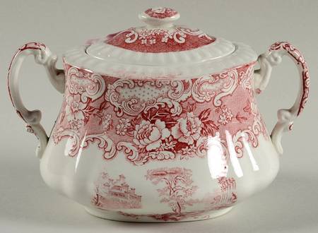 Athena Red Sugar Bowl & Lid