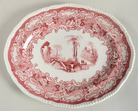 Athena Red 11" Oval Serving Platter