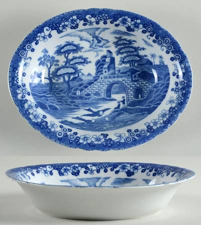 BLU1 9" Oval Vegetable Bowl