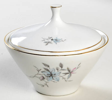 Blue Fantasy (Gold Trim) Sugar Bowl & Lid