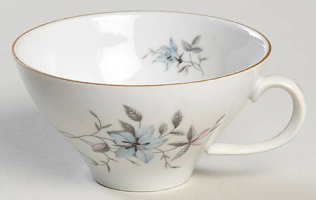Blue Fantasy (Gold Trim) Flat Cup