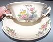 Rustic Flat Cream Soup Bowl & Saucer Set