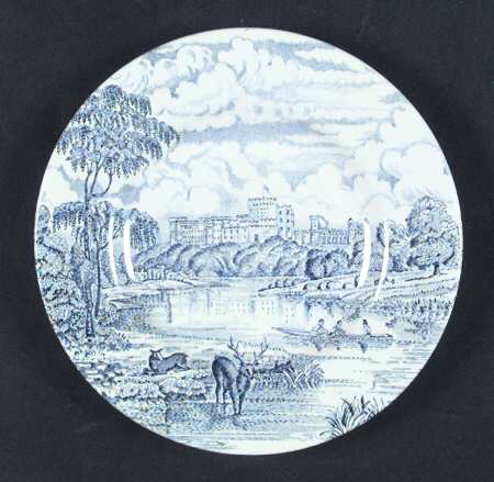English Castles Blue Bread & Butter Plate