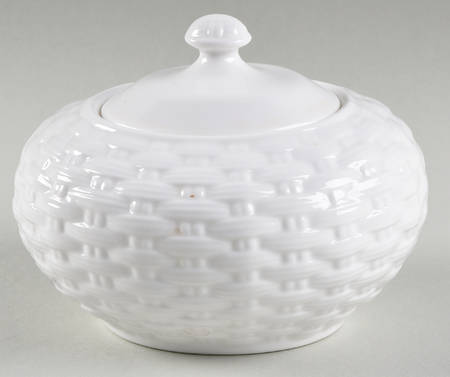 Basketweave Mini Sugar Bowl & Lid