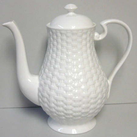 Basketweave Coffee Pot & Lid
