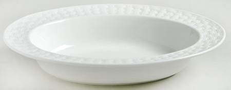 Basketweave 11" Oval Vegetable Bowl