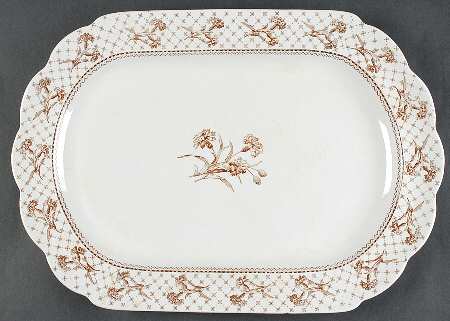 Harvard Brown 16" Oval Serving Platter