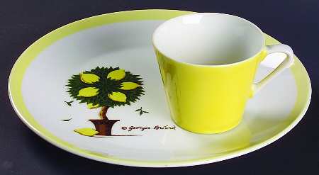 Lemon Tree Snack Plate & Cup Set