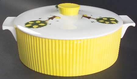 Lemon Tree 2.5 Qt Round Covered Casserole