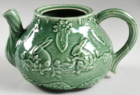 Rabbit Green Teapot No Lid