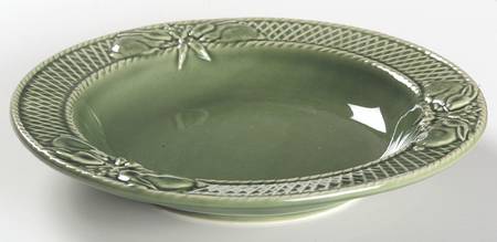 Rabbit Green Large Rim Soup Bowl