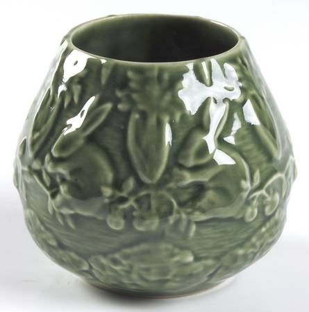 Rabbit Green Sugar Bowl No Lid
