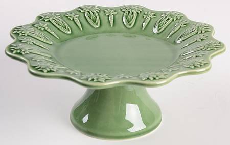 Rabbit Green 8" Diamenter Pedestal Cake Stand