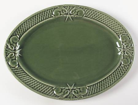 Rabbit Green 15" Oval Serving Platter