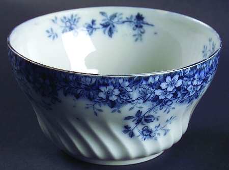 Canterbury Blue (Floral Rim) Bowl Waste
