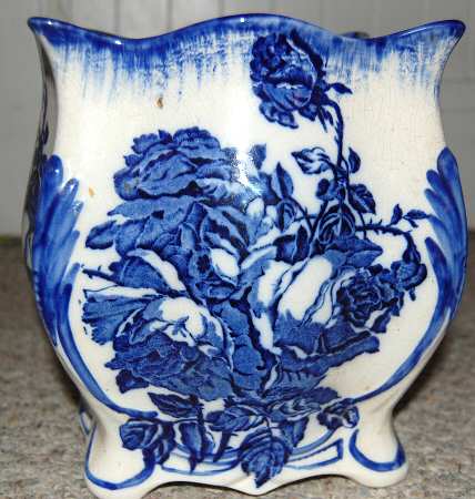 Flow Blue Small Cachepot
