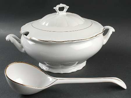 Empire (Embossed Scrolls) Tureen & Lid w/Ladle